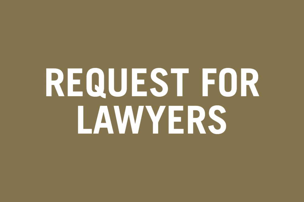 Request for Lawyers in Research Project